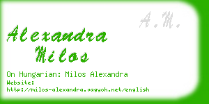 alexandra milos business card